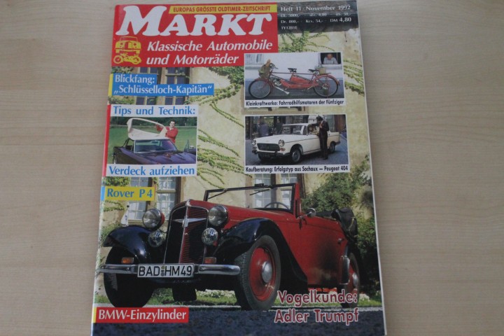 Deckblatt Oldtimer Markt (11/1992)